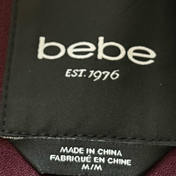 Bebe Faux Fur Collar Burgendy Coat - Picture 7 of 16